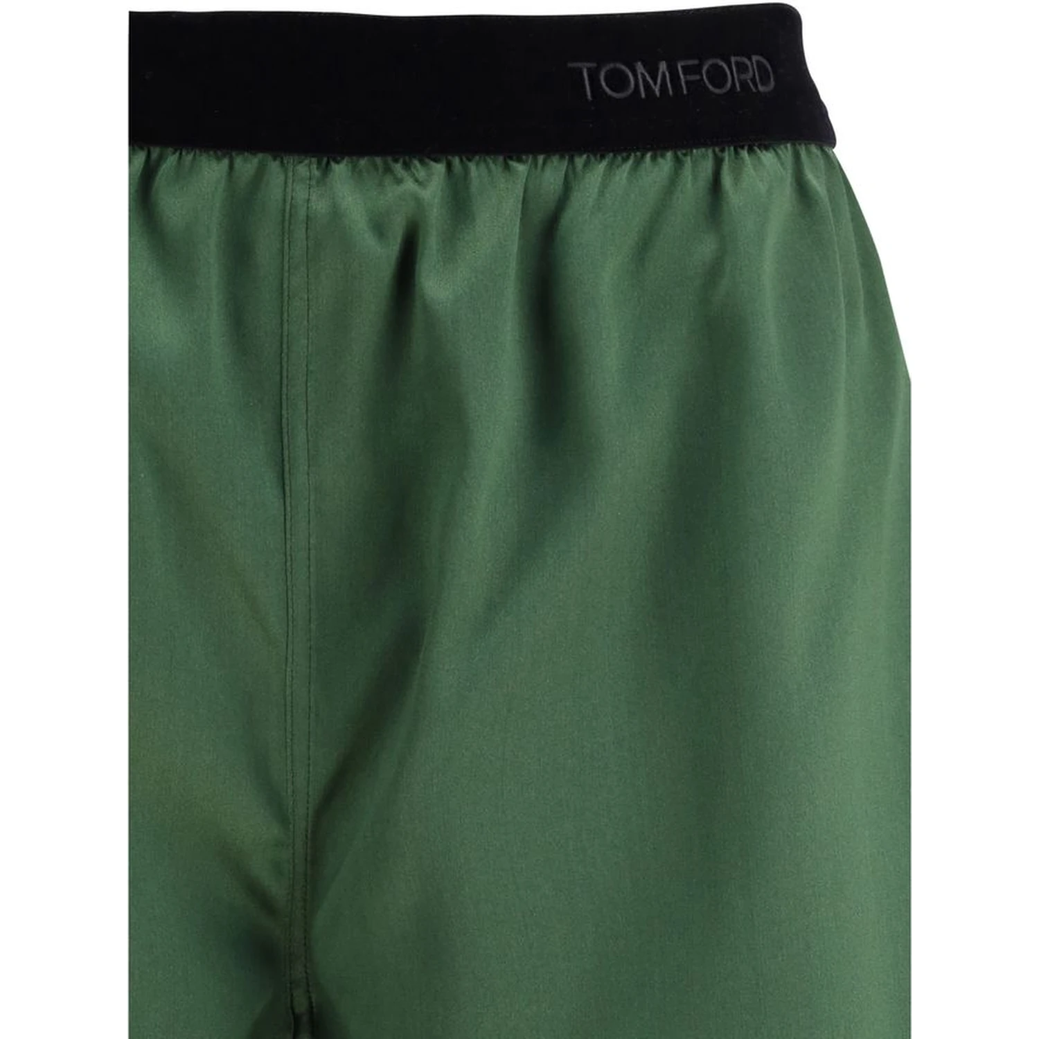 Bicolor Silk Bermuda Shorts