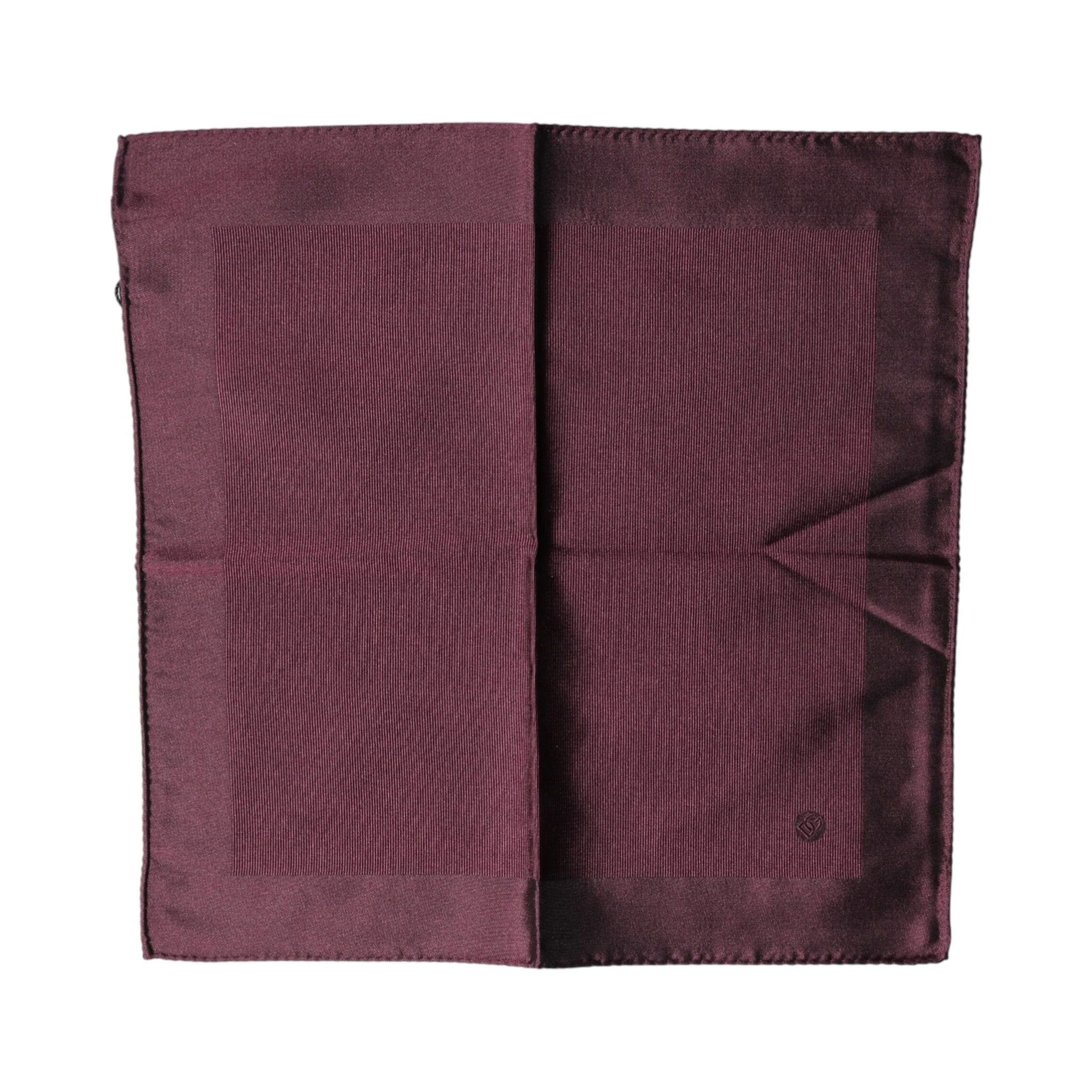 Maroon Logo Silk Square Handkerchief Scarf