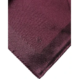 Maroon Logo Silk Square Handkerchief Scarf
