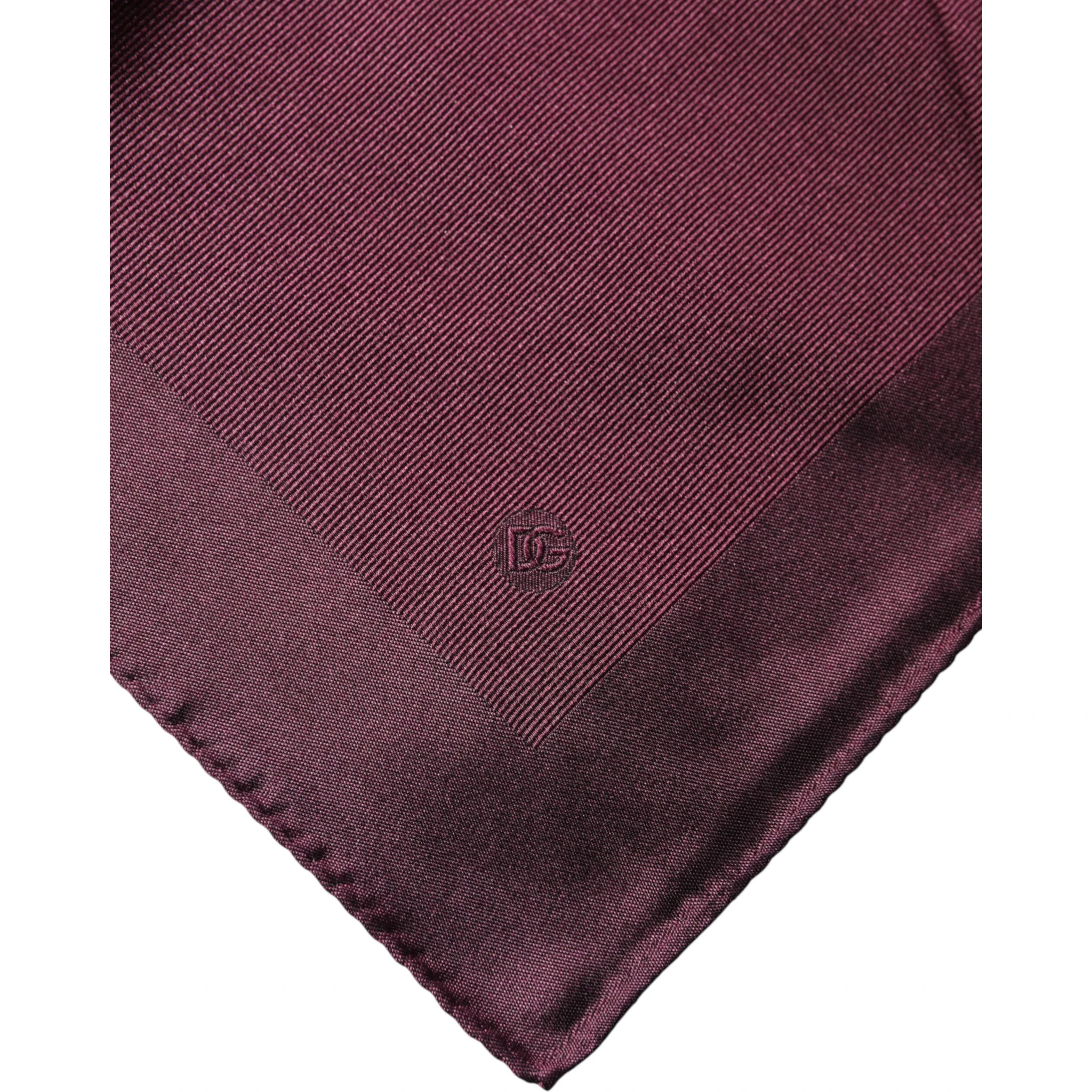 Maroon Logo Silk Square Handkerchief Scarf