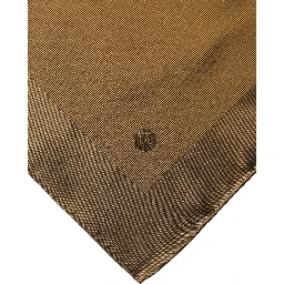 Brown Logo Silk Men Square Handkerchief Scarf