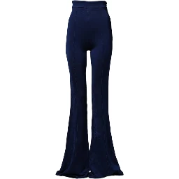 Navy Blue HighWaist Flare Leg Trouser Pants