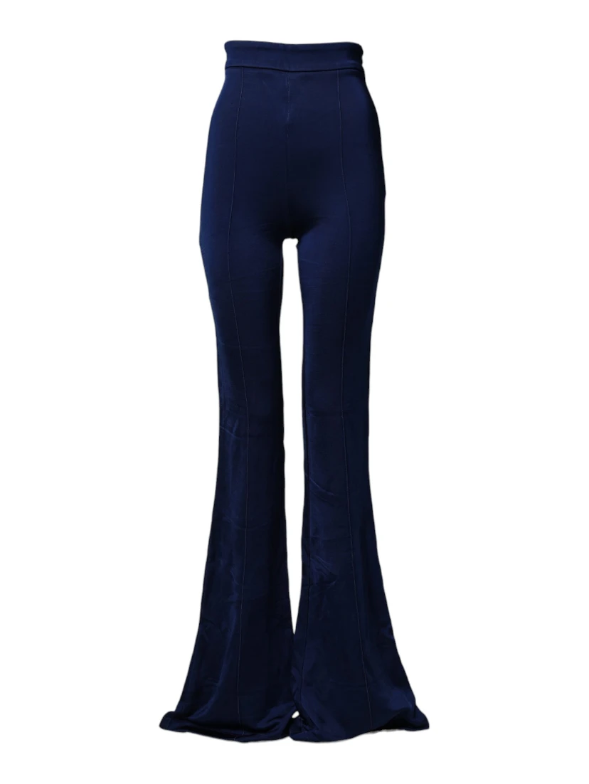 Navy Blue HighWaist Flare Leg Trouser Pants