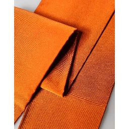 Orange Silk Fringes Neck Wrap Foulard Scarf