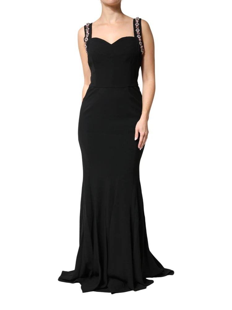 Black Embellished Bodycon Long Gown Dress alternative