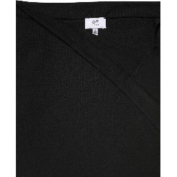 Black Polyester Pencil Cut Knee Length Women Skirt