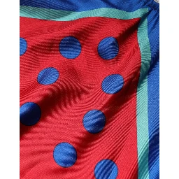 Multicolor Polka Dot Tie Halter Blouse  Top