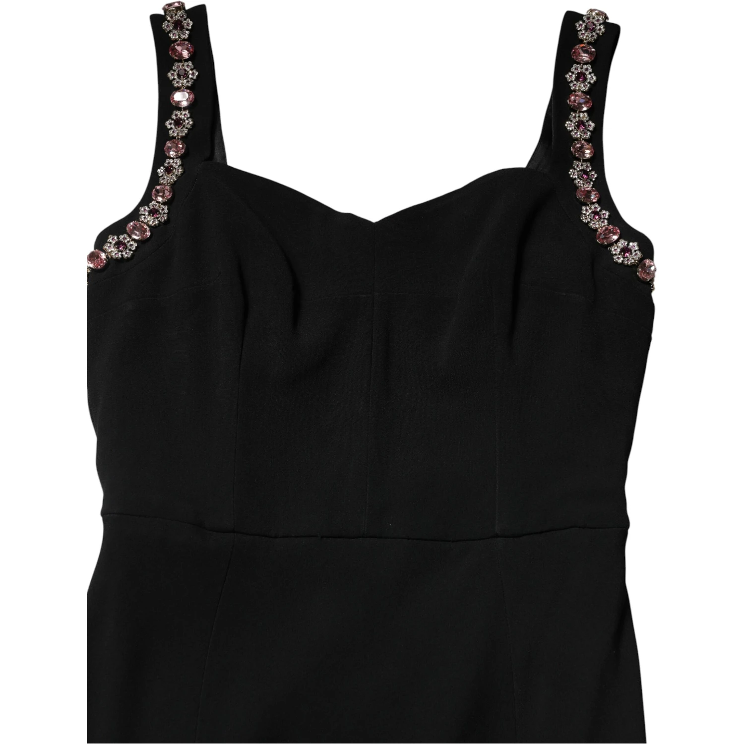 Black Embellished Bodycon Long Gown Dress