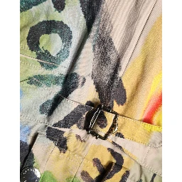 Multicolor Graffiti HighWaist Bermuda Shorts
