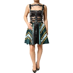 Multicolor Sleeveless A-line Dress