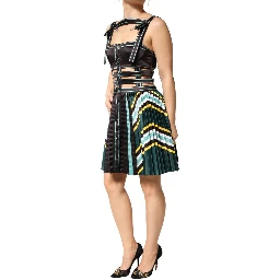 Multicolor Sleeveless A-line Dress