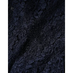 Blue Lace Ruffle A-line Knee Length Dress