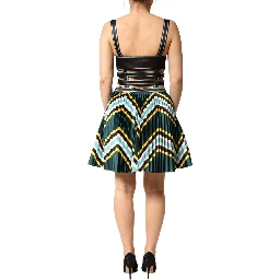 Multicolor Sleeveless A-line Dress