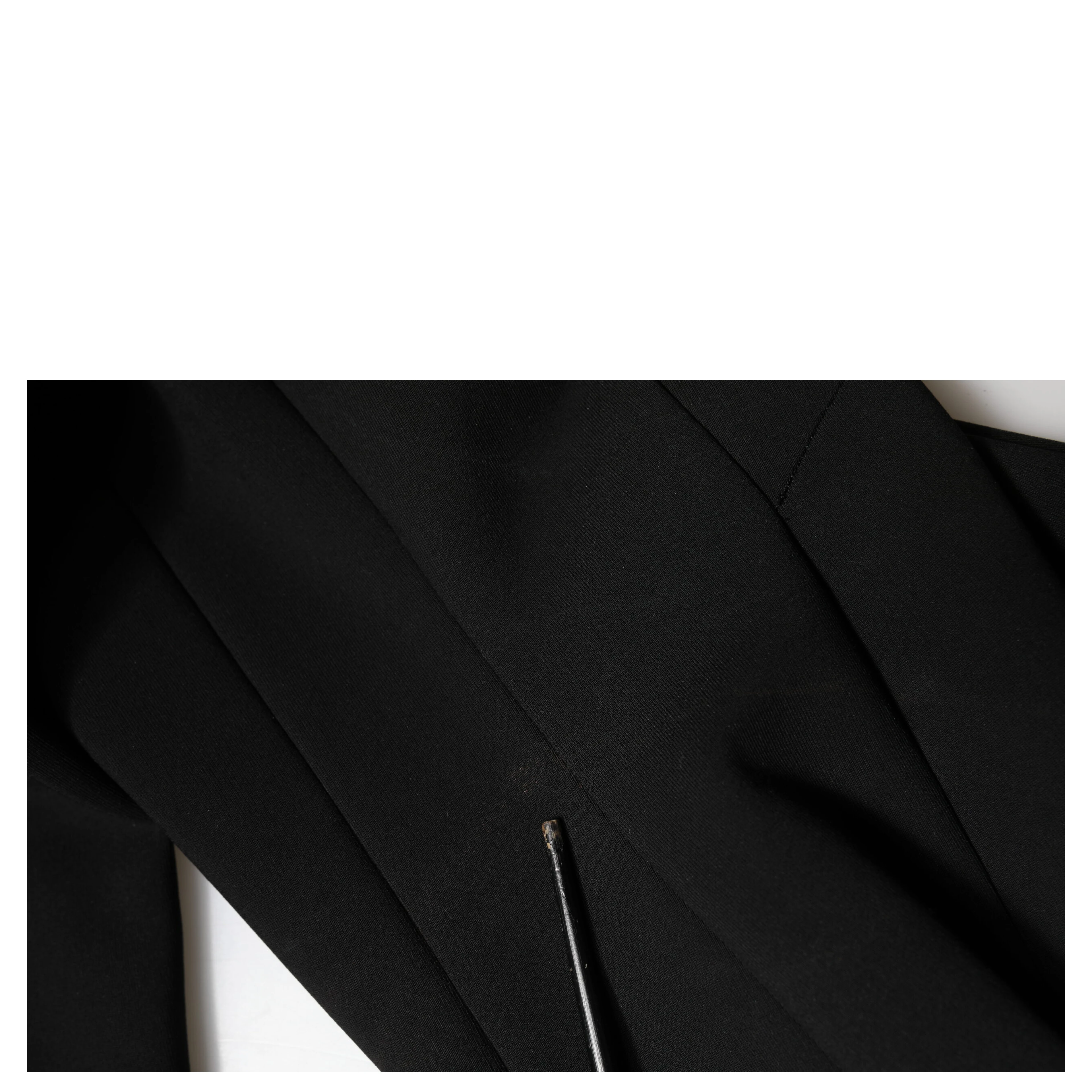 Black Viscose Bodycon Sheath Midi Dress