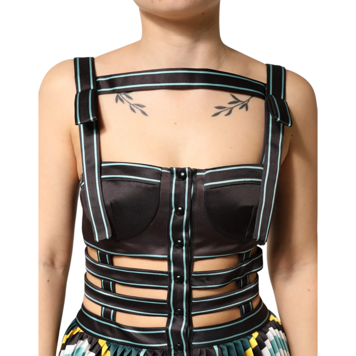 Multicolor Sleeveless A-line Dress