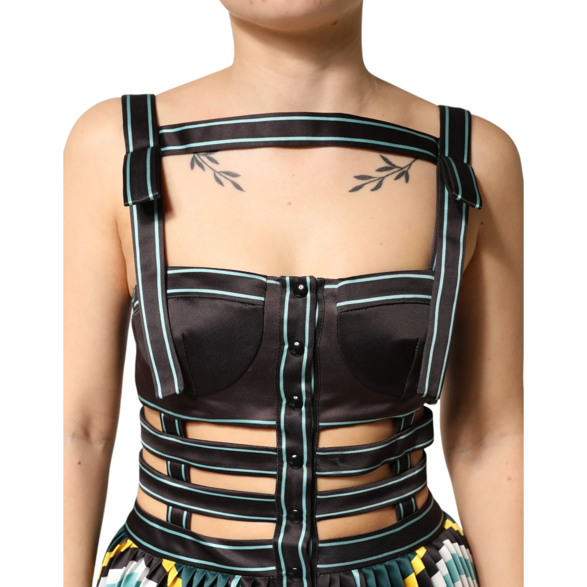 Multicolor Sleeveless A-line Dress