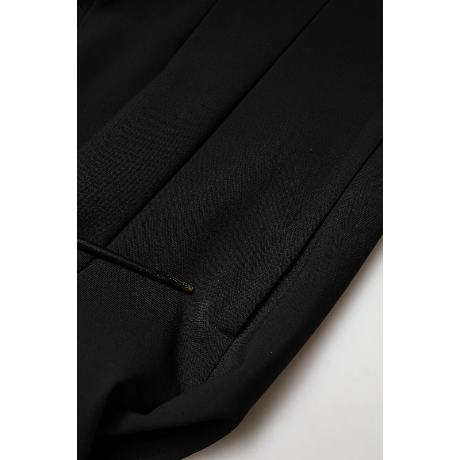 Black Viscose Bodycon Sheath Midi Dress