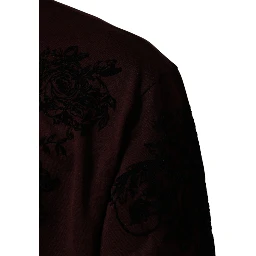 Maroon DG Crown Floral Crewneck Men T-shirt