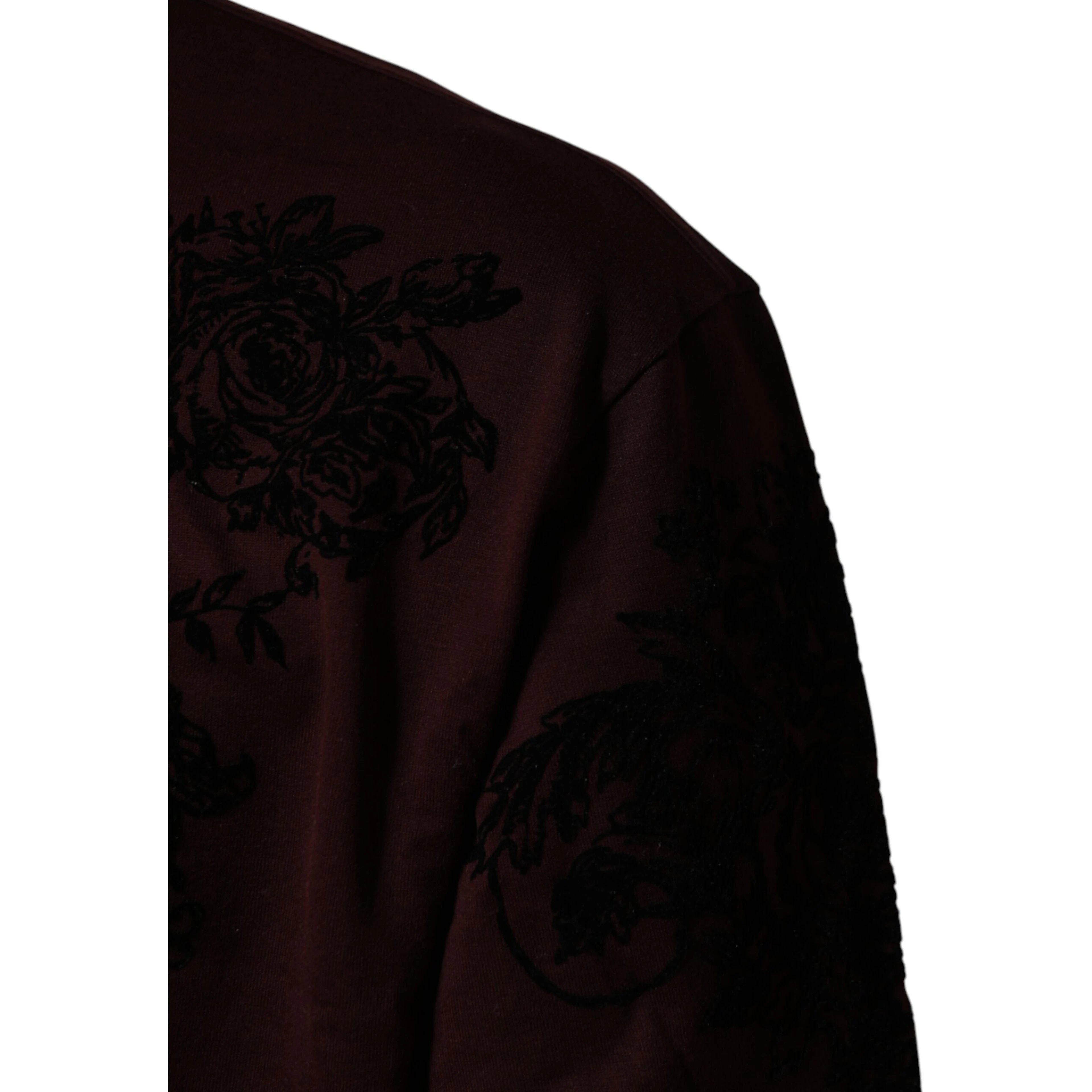 Maroon DG Crown Floral Crewneck Men T-shirt