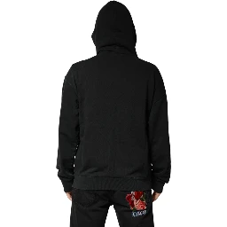 Black Logo Zipped Hooded Sweatshirt Sweater