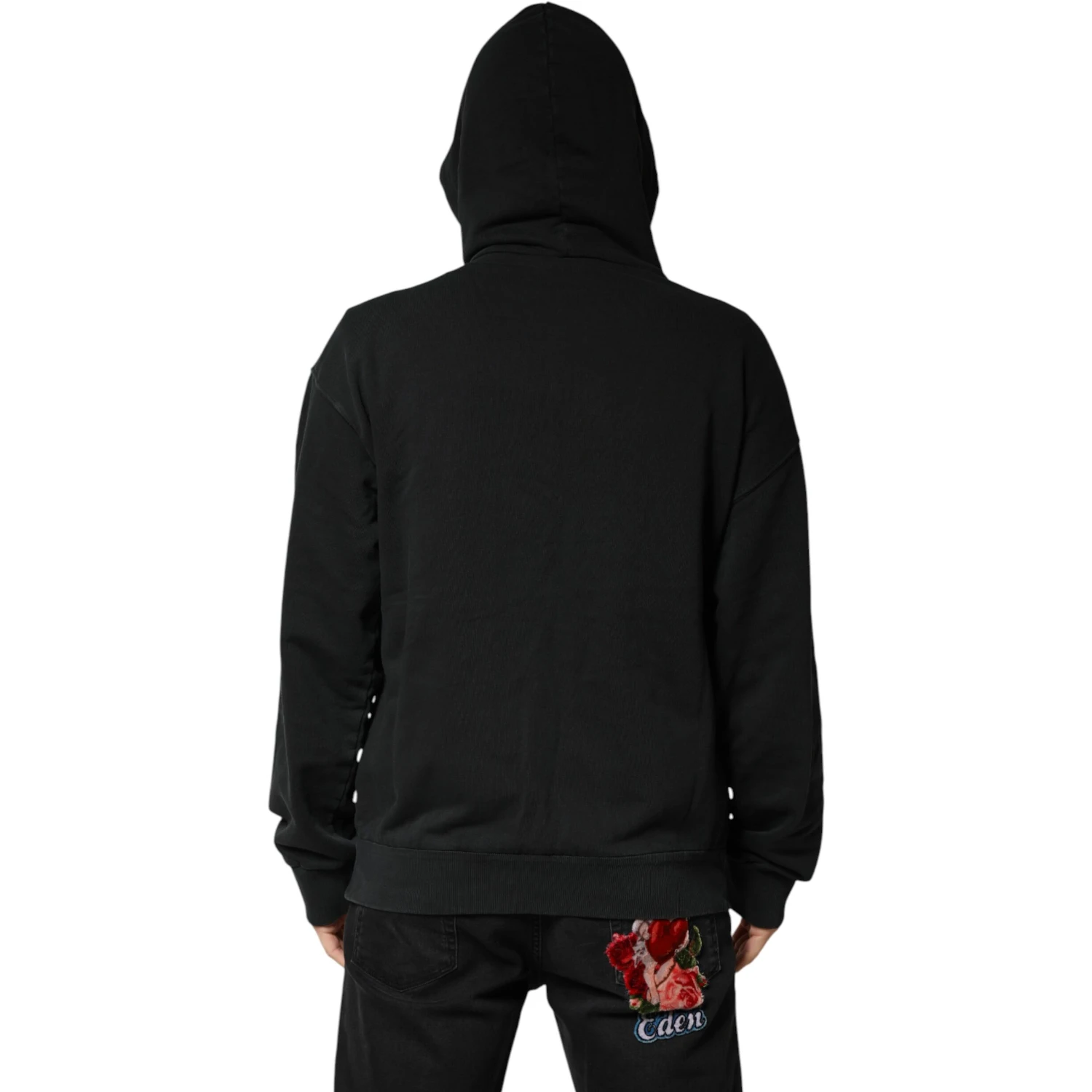 Black Logo Zipped Hooded Sweatshirt Sweater