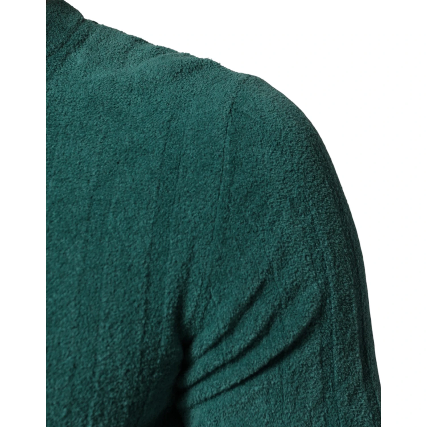 Dark Green Cotton Blend Men Crew Neck T-shirt
