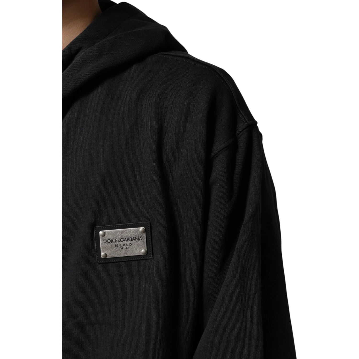 Black Logo Zipped Hooded Sweatshirt Sweater