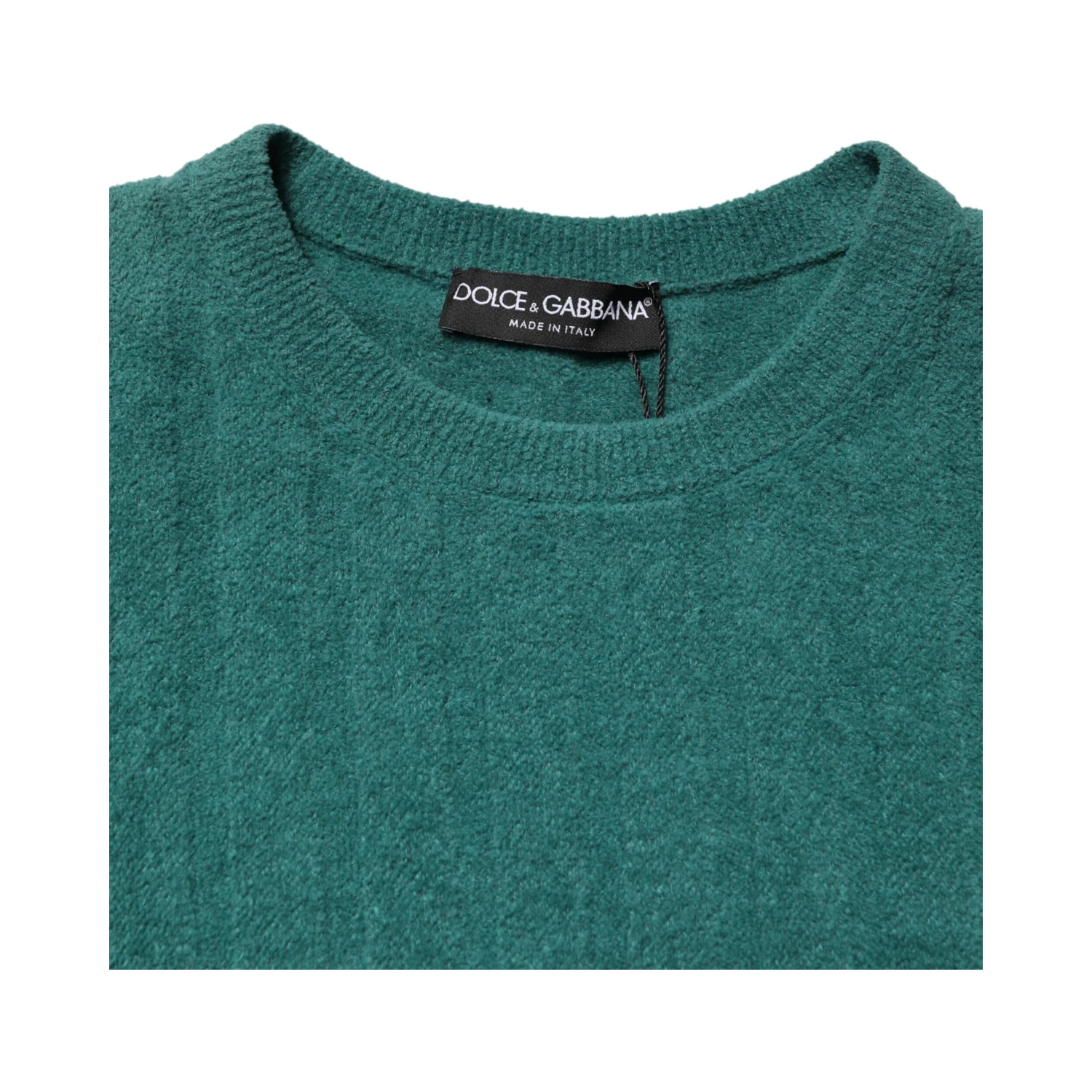 Dark Green Cotton Blend Men Crew Neck T-shirt