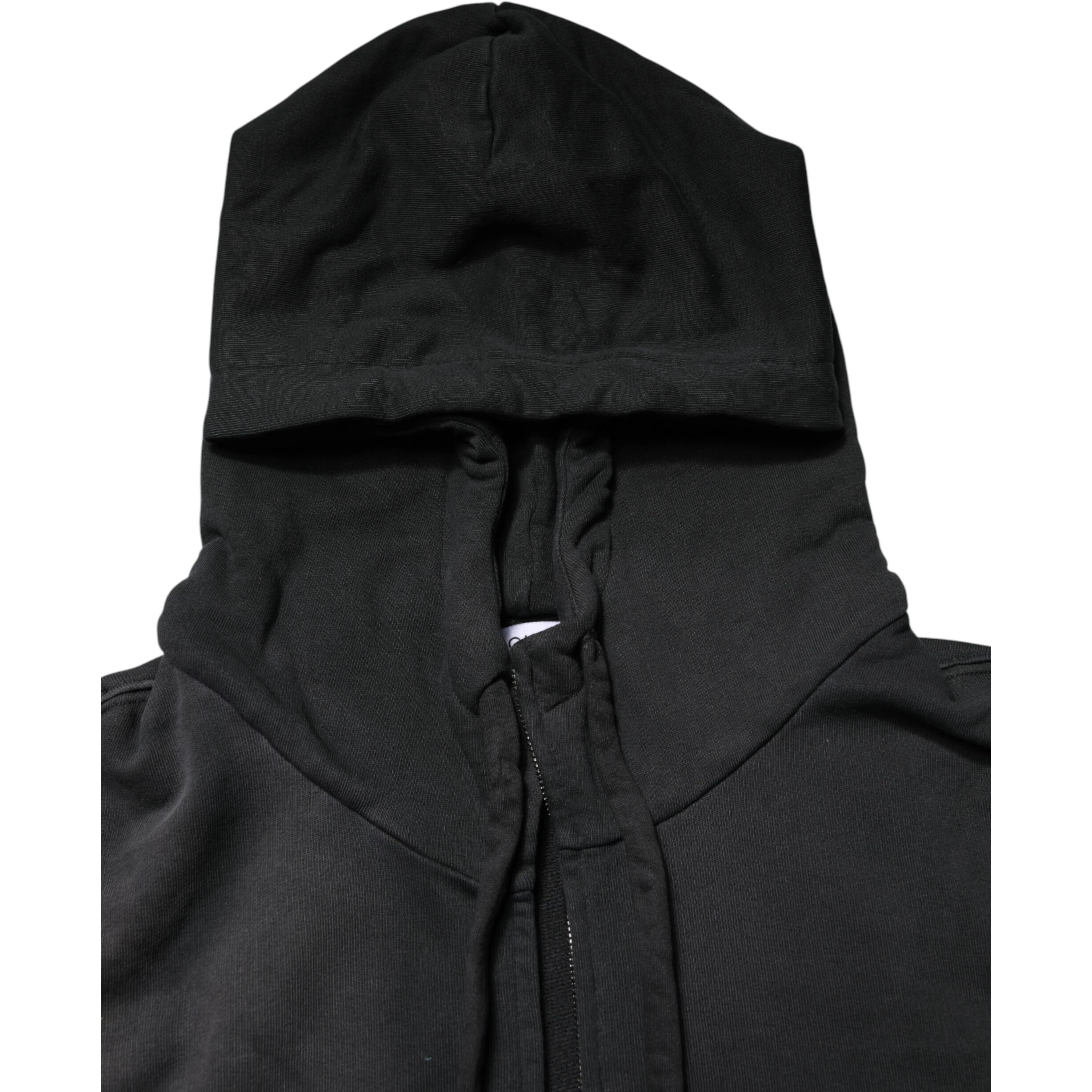 Black Logo Zipped Hooded Sweatshirt Sweater