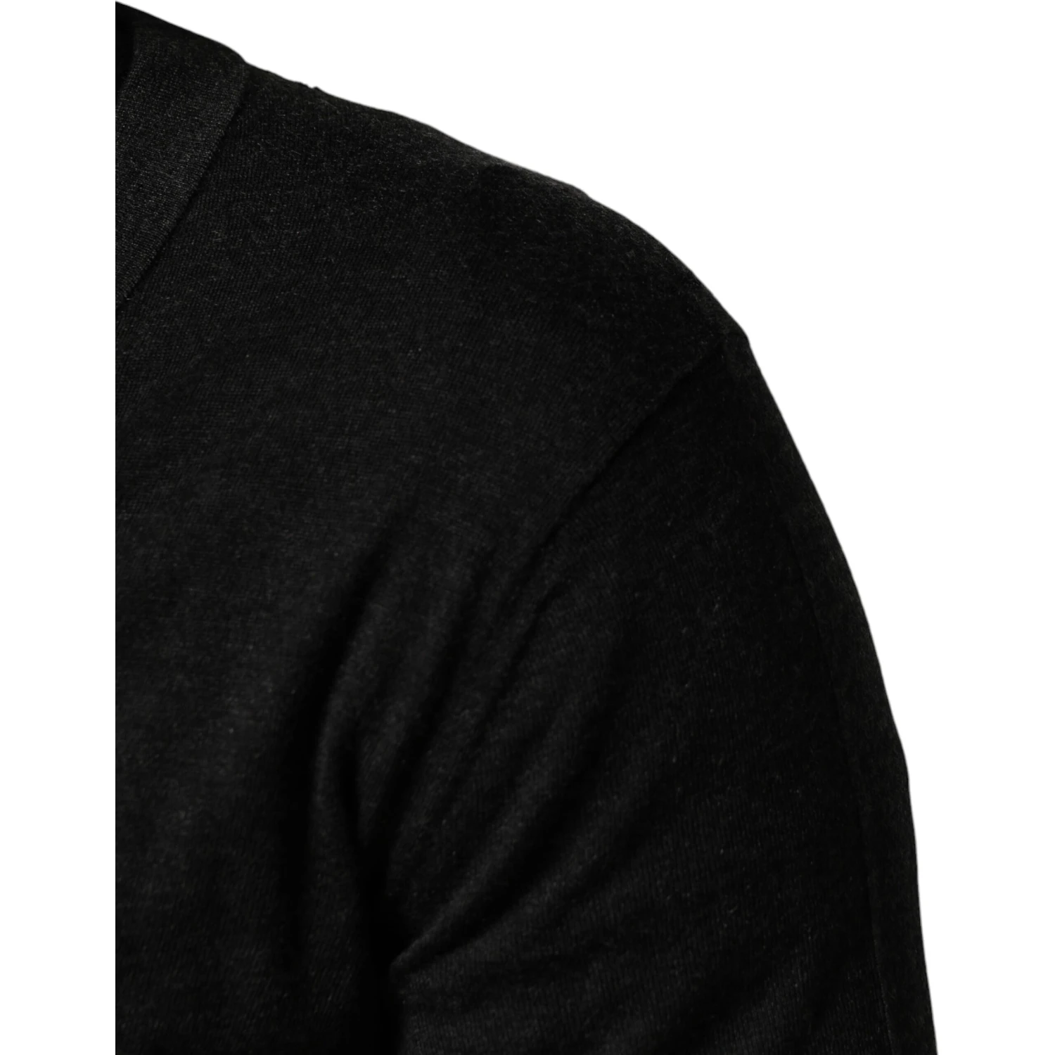 Black Cashmere Buttoned Men Cardigan Sweater