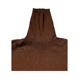 Brown Cashmere Turtle Neck Pullover Sweater