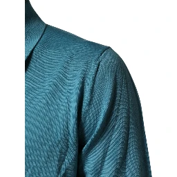 Teal Wool Collared Polo Pullover Sweater