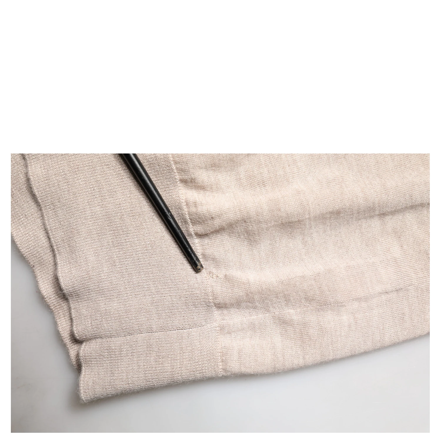 Beige Cashmere Collared PoloPullover  Sweater