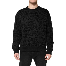 Black Monogram Crew Neck Sweatshirt Sweater
