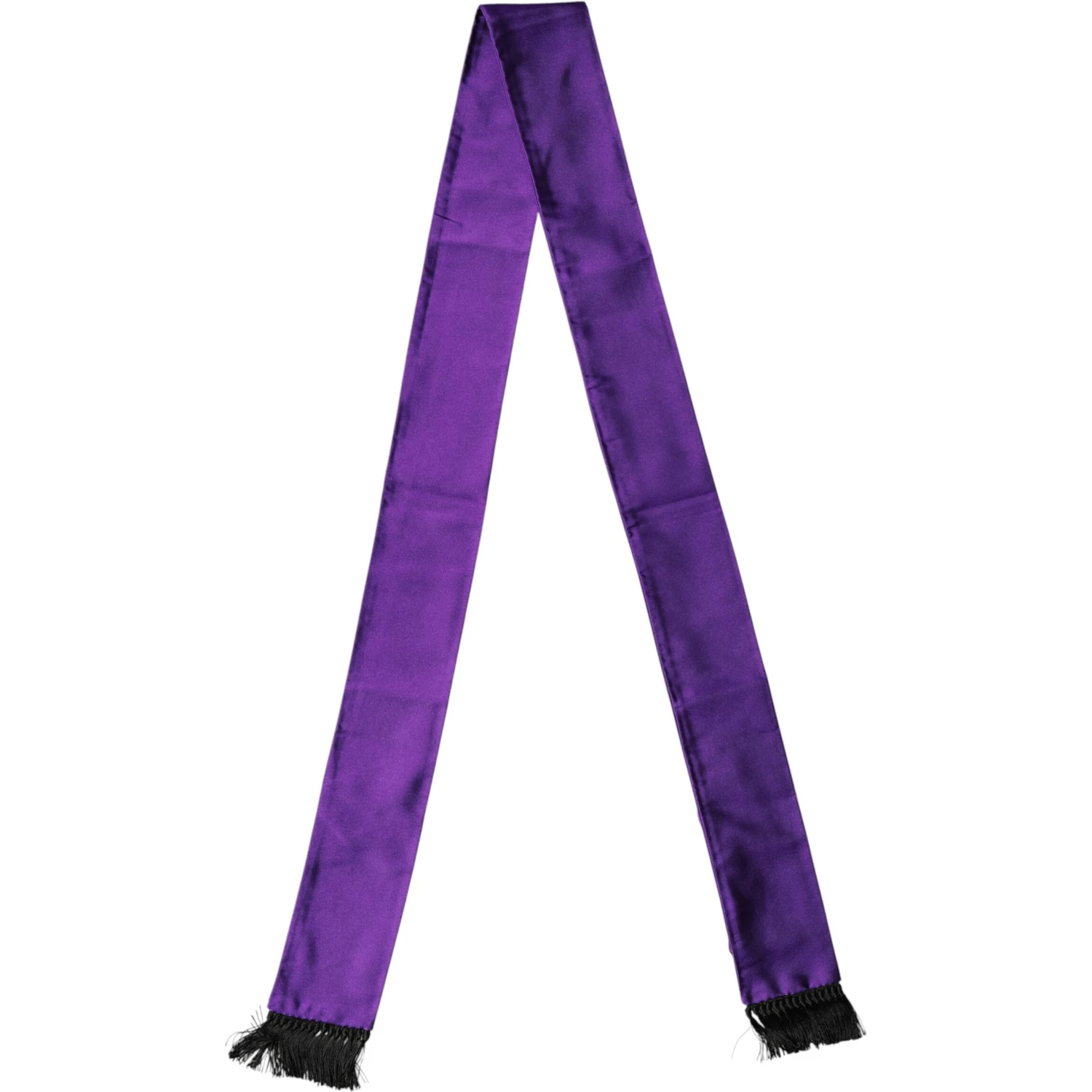 Violet Silk Fringes Neck Wrap Foulard Scarf