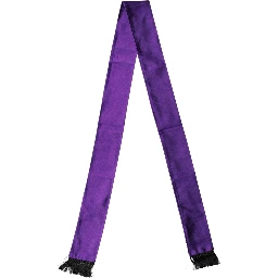 Violet Silk Fringes Neck Wrap Foulard Scarf