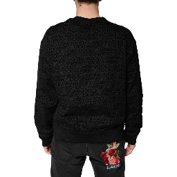 Black Monogram Crew Neck Sweatshirt Sweater