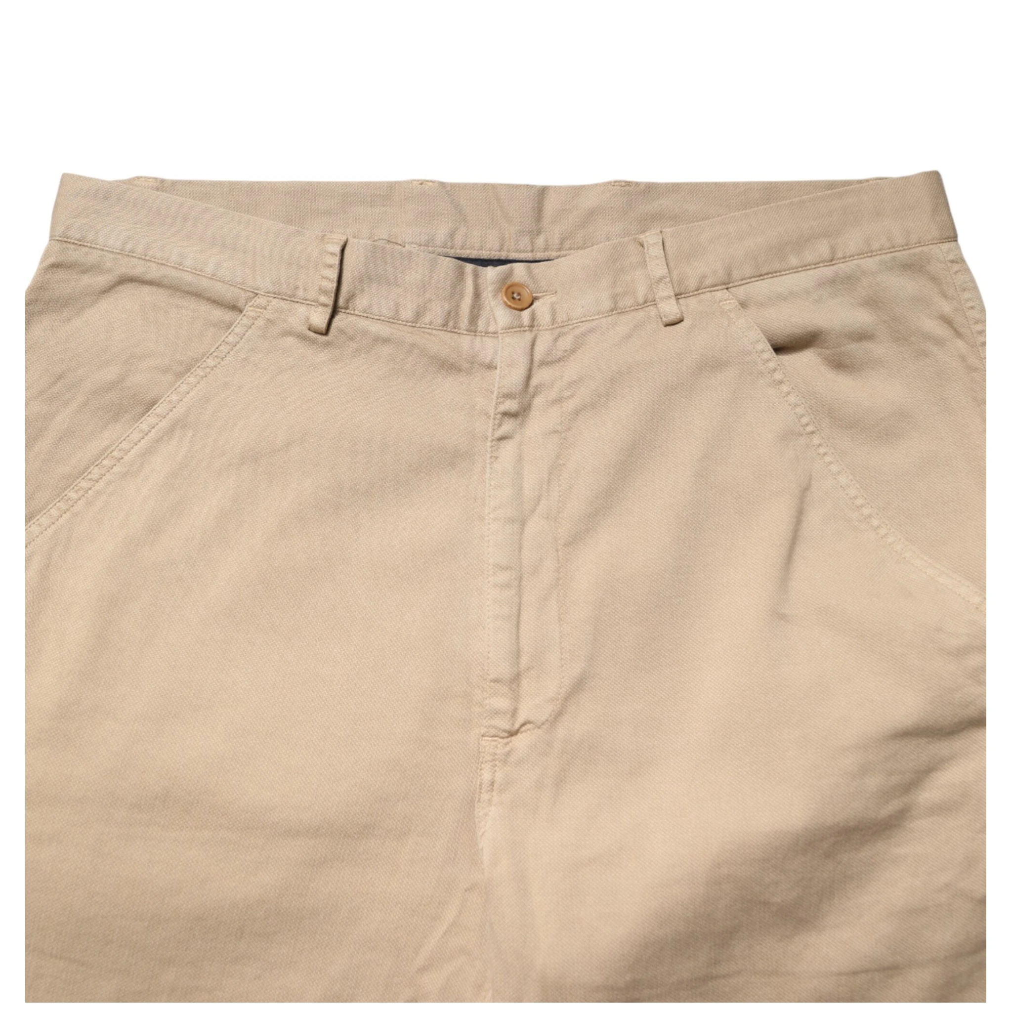 Beige Cotton Skinny Chino Trouser Pants