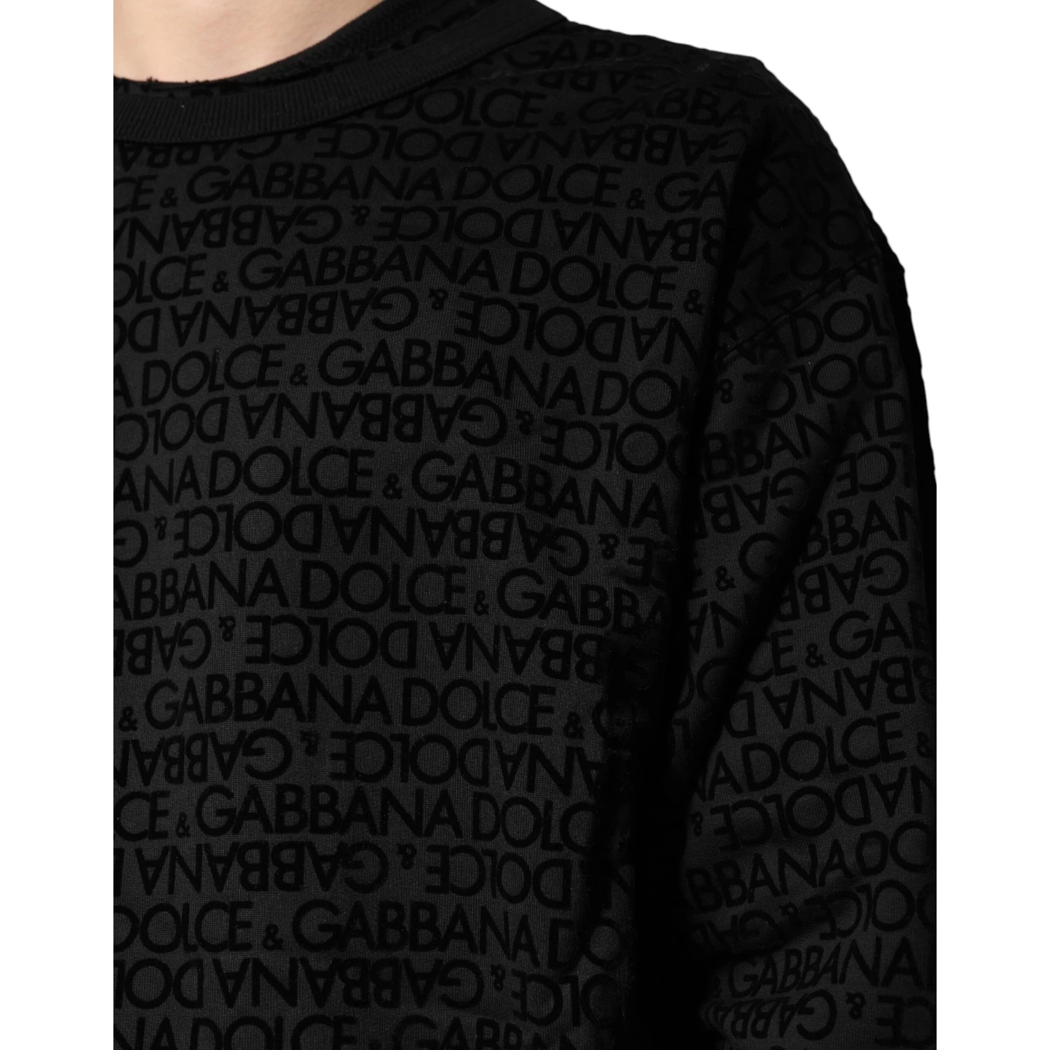 Black Monogram Crew Neck Sweatshirt Sweater