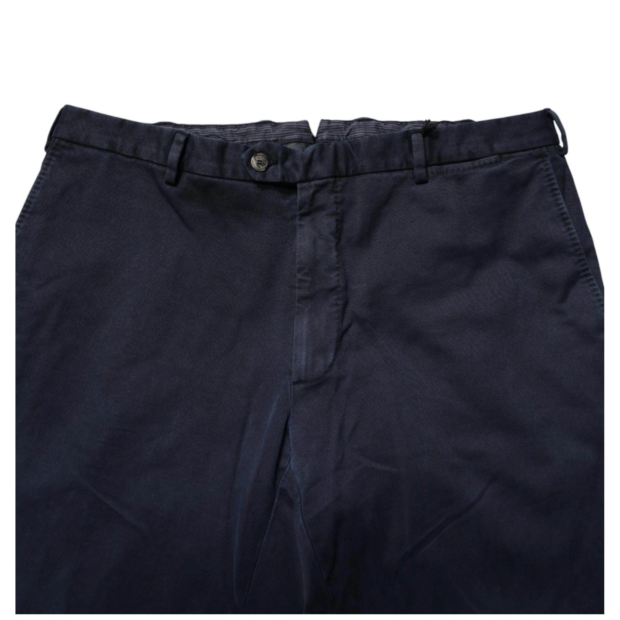 Dark Blue Mid Waist Skinny Chino Trouser Pants
