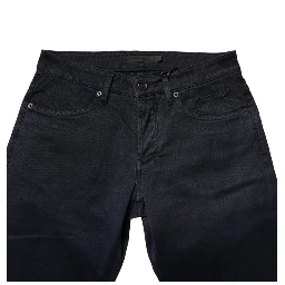 Black Mid Waist Cotton Skinny Denim Men Trouser Jeans