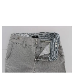 Pants Gray Cotton Blend Super Slim Fit Jeans