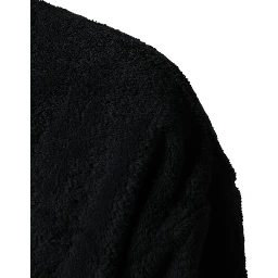 Black Cotton V-Neck Men Sweatshirt Sweater