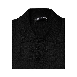 Black Crest Long Sleeve Men Pullover Sweater