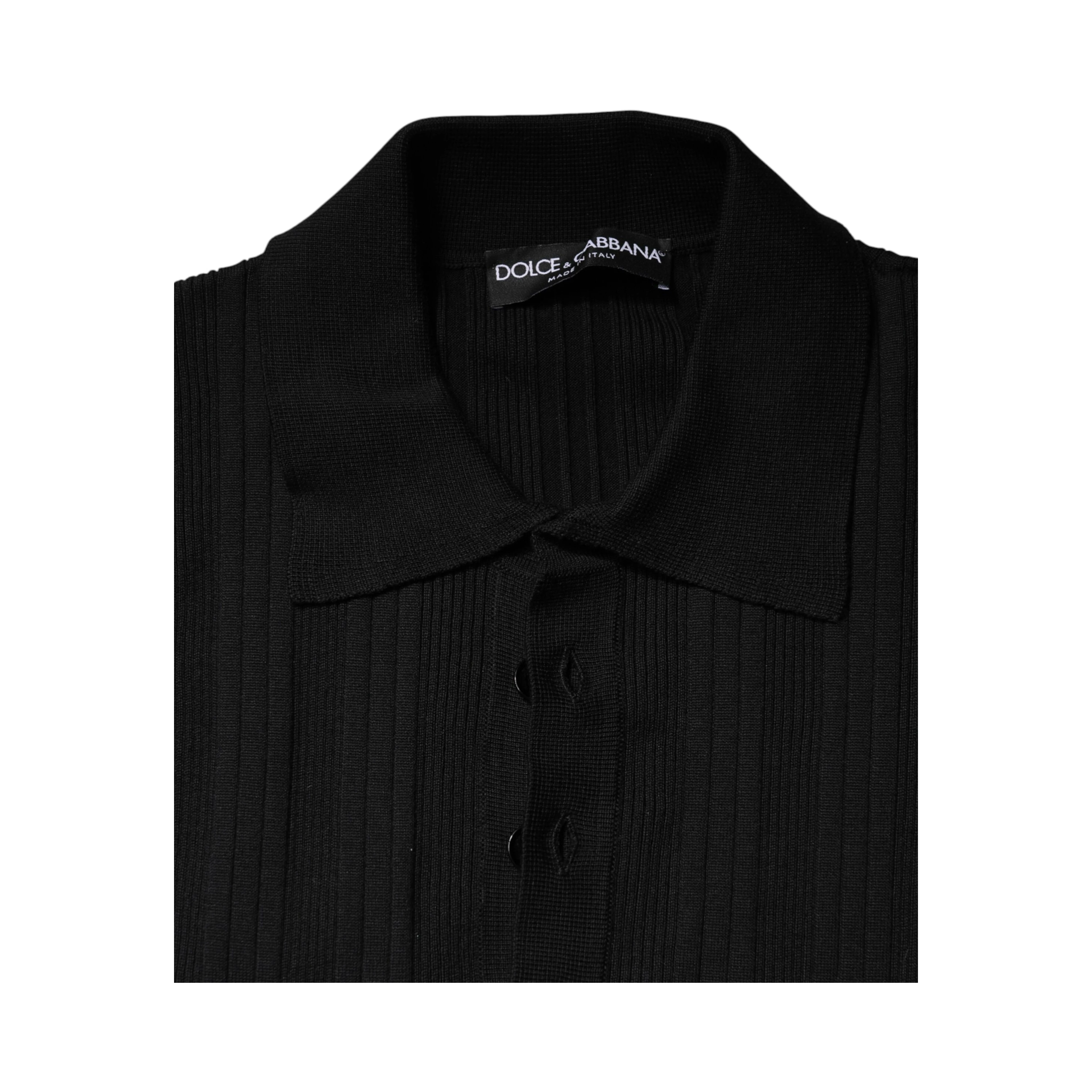 Black Crest Long Sleeve Men Pullover Sweater