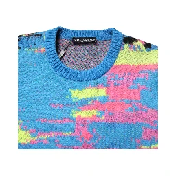 Multicolor Men Crew Neck Pullover Sweater