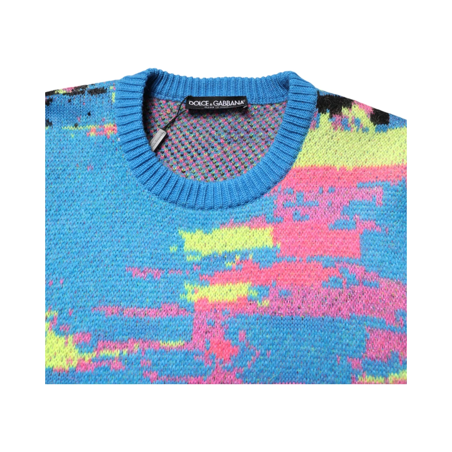 Multicolor Men Crew Neck Pullover Sweater