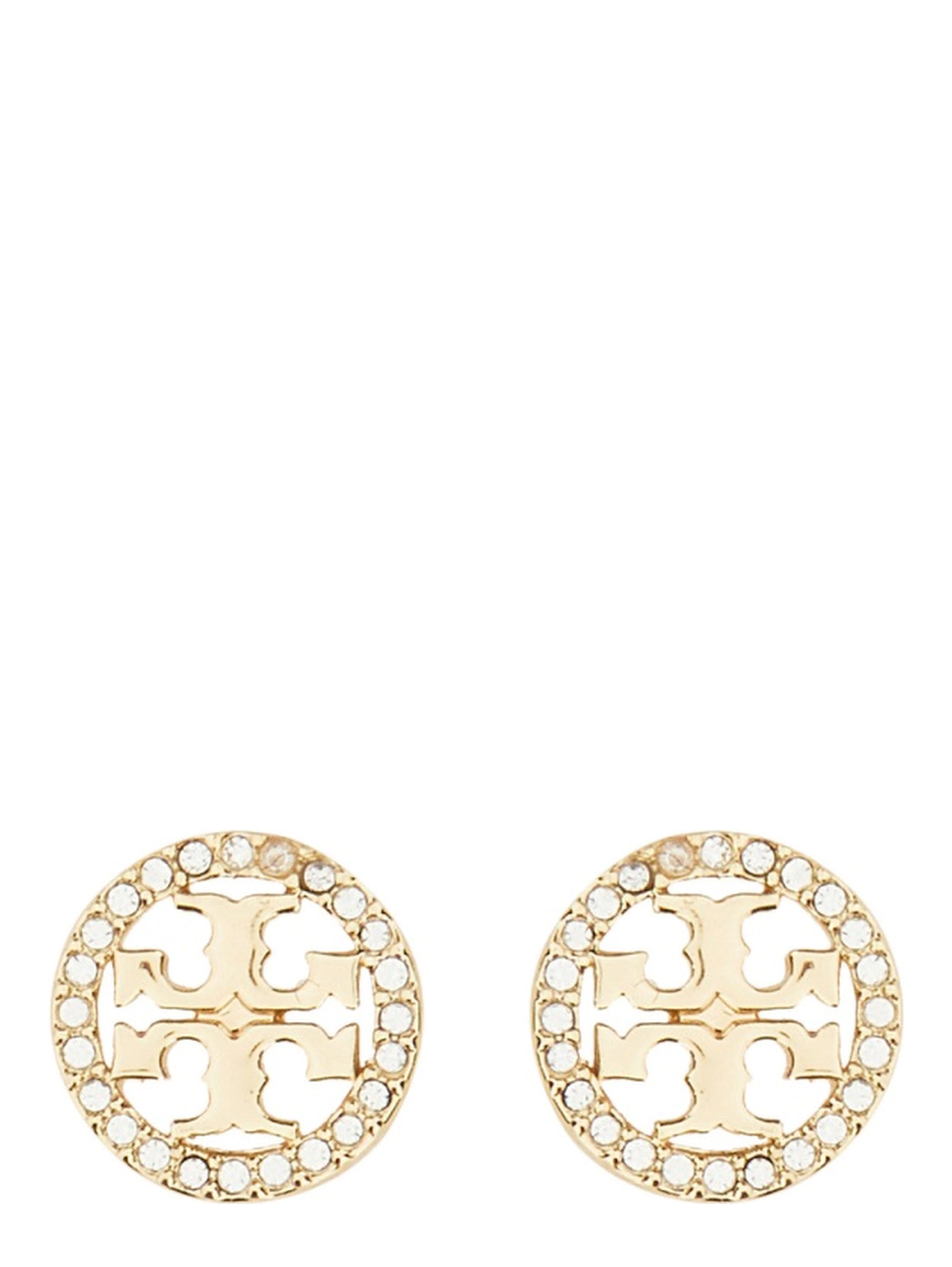 ORECCHINI CIRCLE-STUD CRYSTAL LOGO