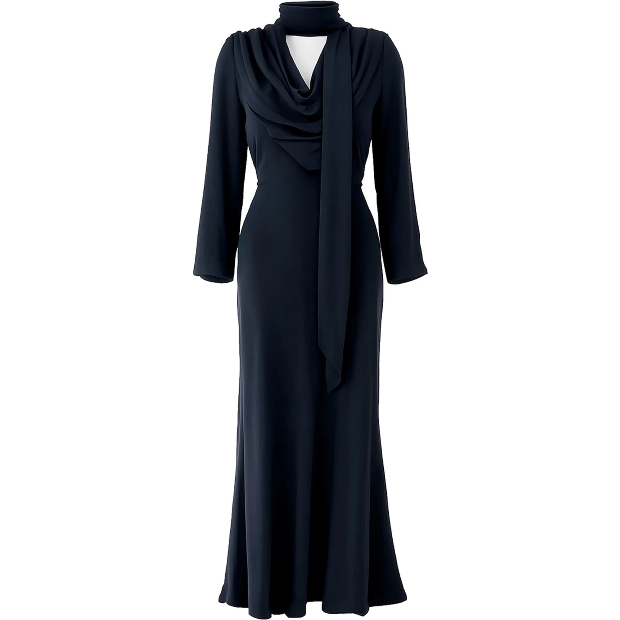 LONG DRAPED DRESS