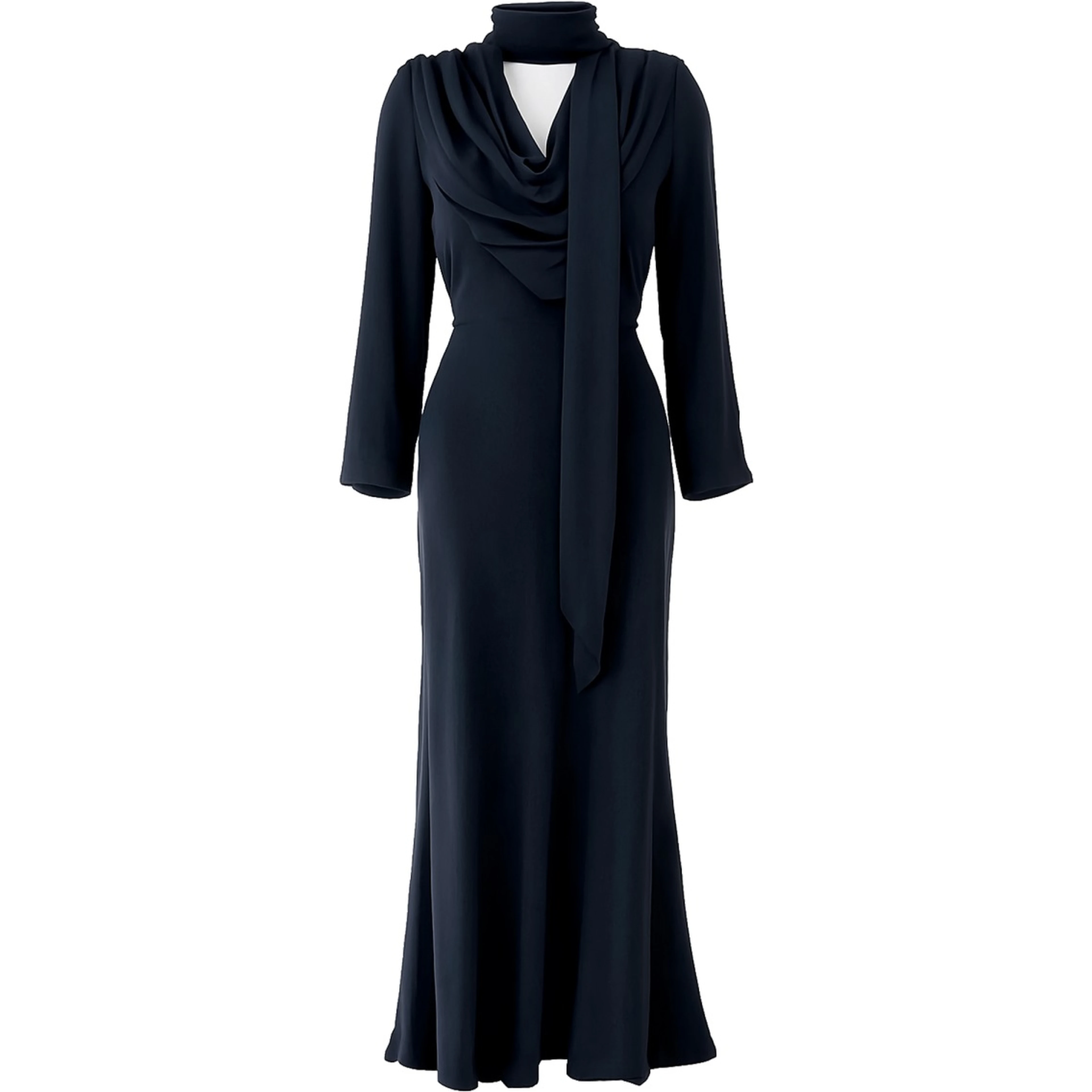 LONG DRAPED DRESS